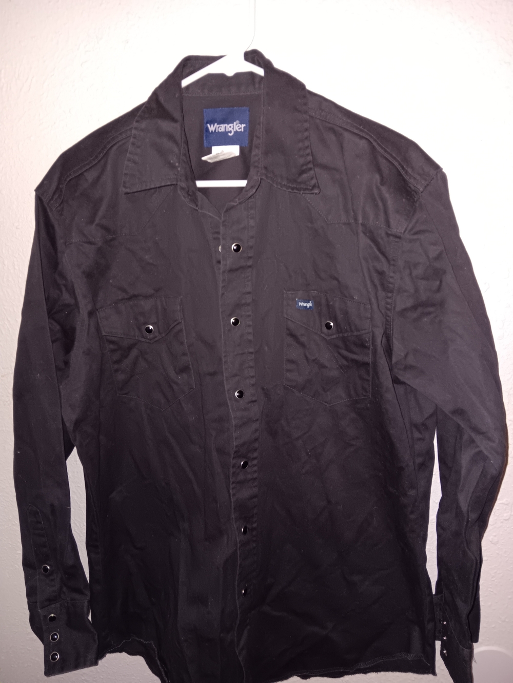 Wrangler Men's Black Snap Shirt Size Large